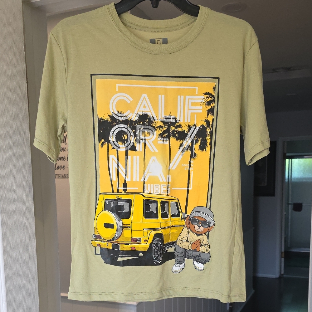 Trendy Kids' California Vibe T-Shirt - Olive